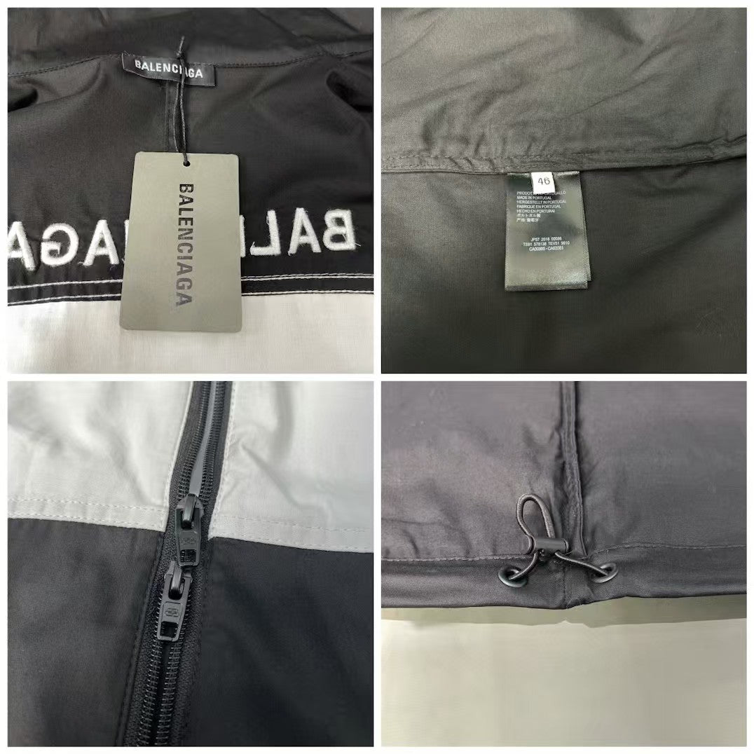 Embroidered submachine jacket with stitched back