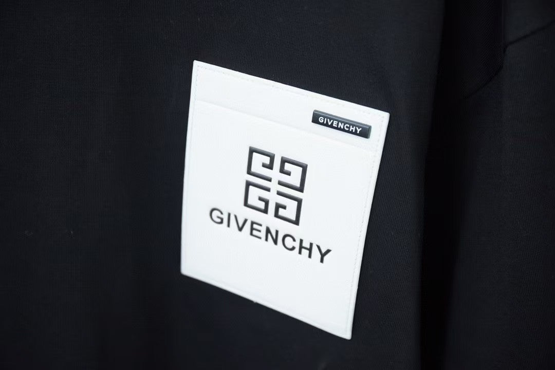 Early Spring New 3D Leather Brand Hardware Letter Logo Short Sleeve