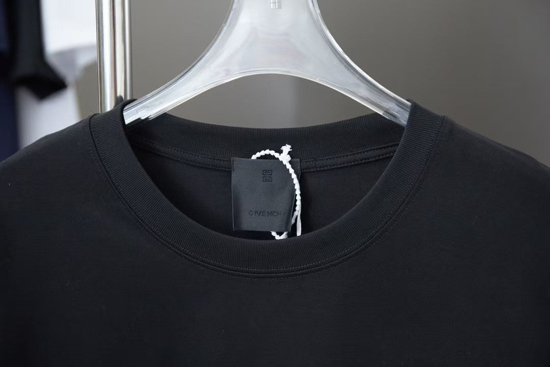Early Spring New 3D Leather Brand Hardware Letter Logo Short Sleeve