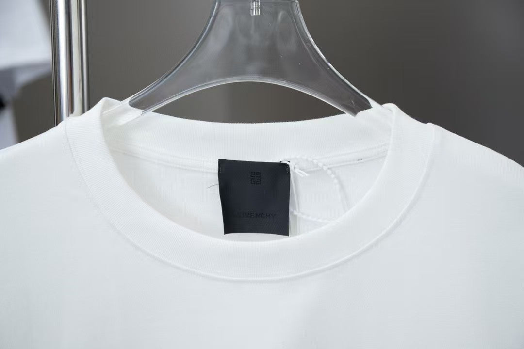 Early Spring New 3D Leather Brand Hardware Letter Logo Short Sleeve