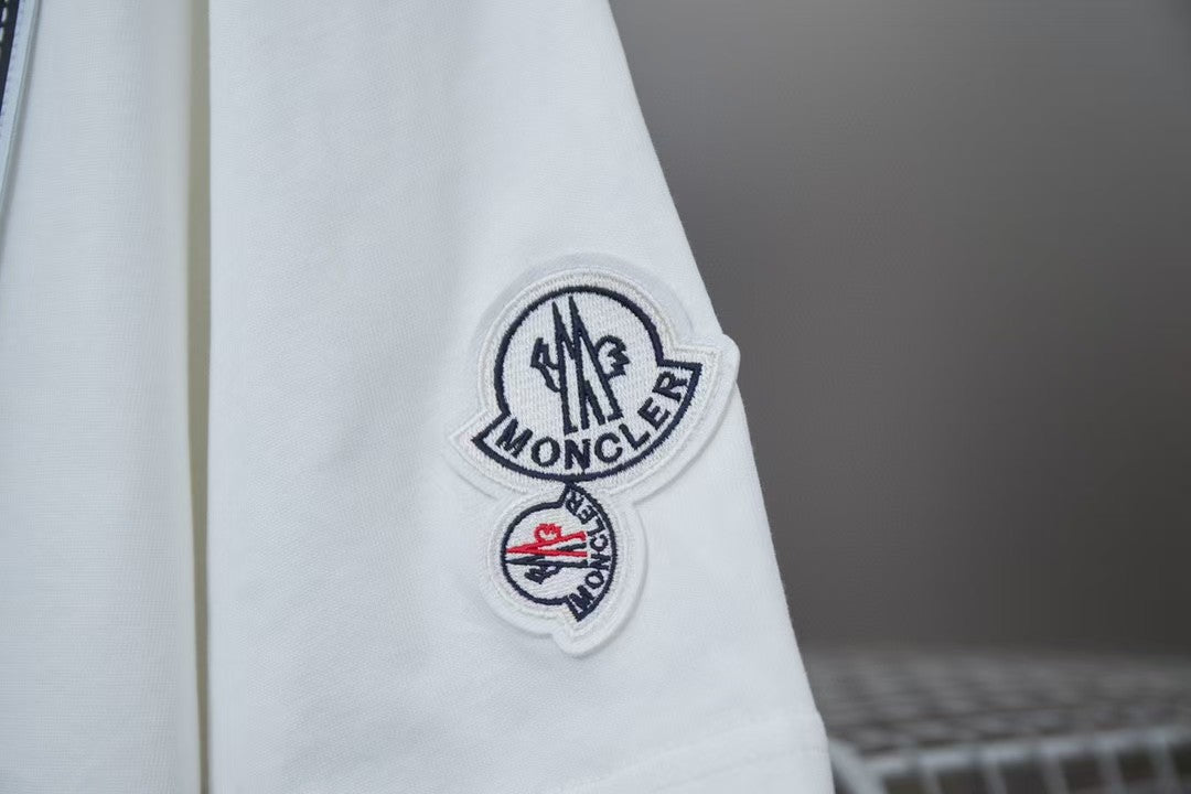 Early Spring New 3D Leather Brand Hardware Letter Logo Short Sleeve