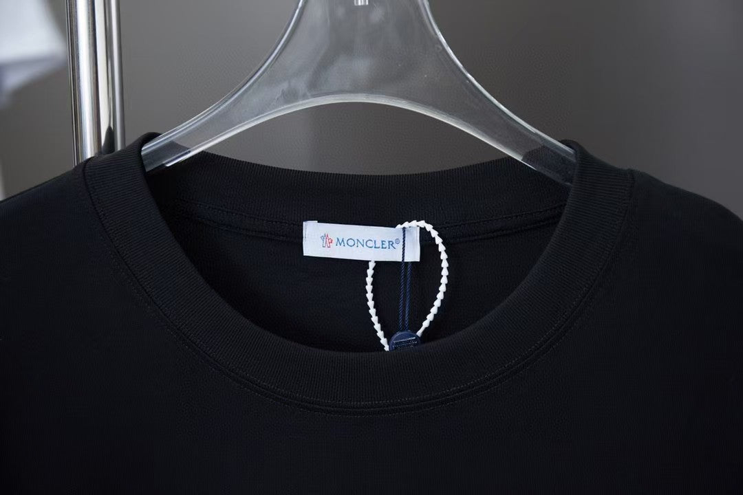 Early Spring New 3D Leather Brand Hardware Letter Logo Short Sleeve