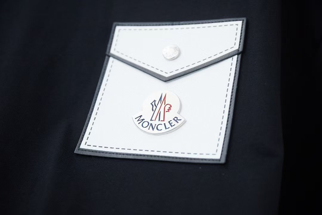 Early Spring New 3D Leather Brand Hardware Letter Logo Short Sleeve