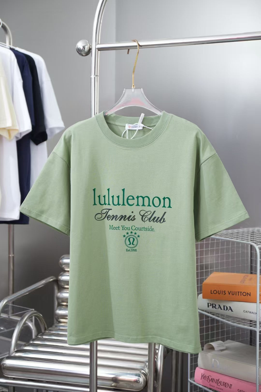 Early spring new trendy brand letter logo printed short sleeved shirt