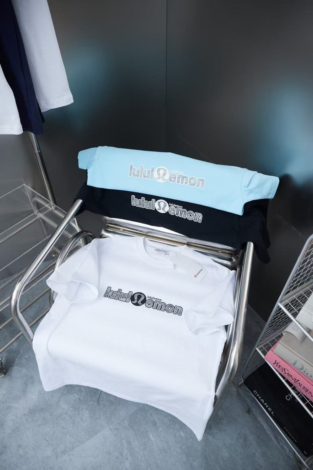 Early spring new trendy brand letter logo printed short sleeved shirt
