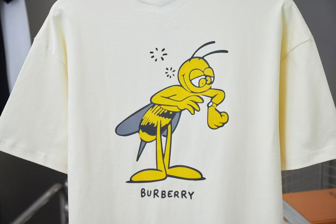 Early spring new plush foam bee 🐝 Printed short sleeves