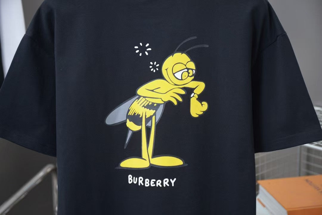 Early spring new plush foam bee 🐝 Printed short sleeves