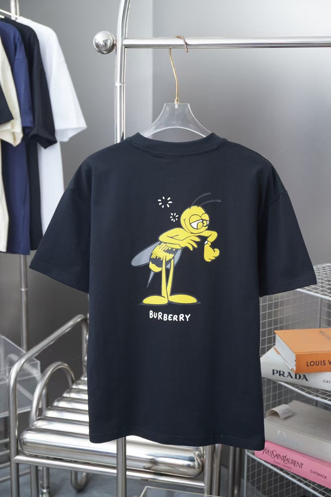 Early spring new plush foam bee 🐝 Printed short sleeves