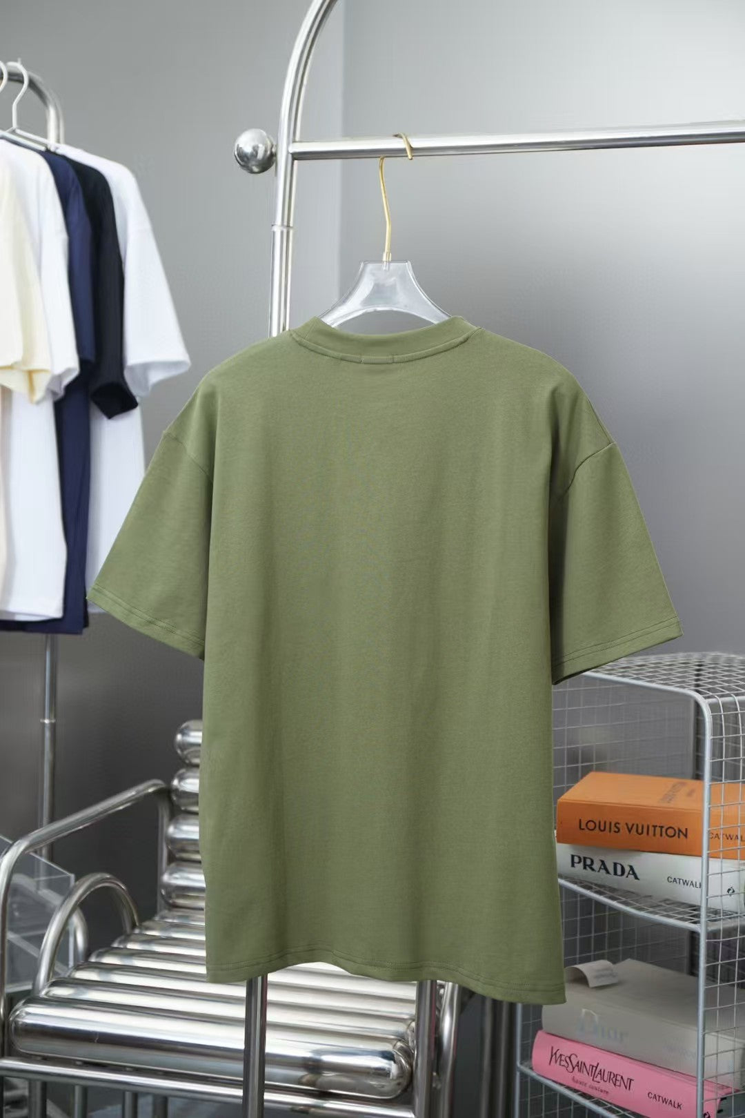 Early Spring New Micro Label Equestrian Knight Printed Short Sleeve