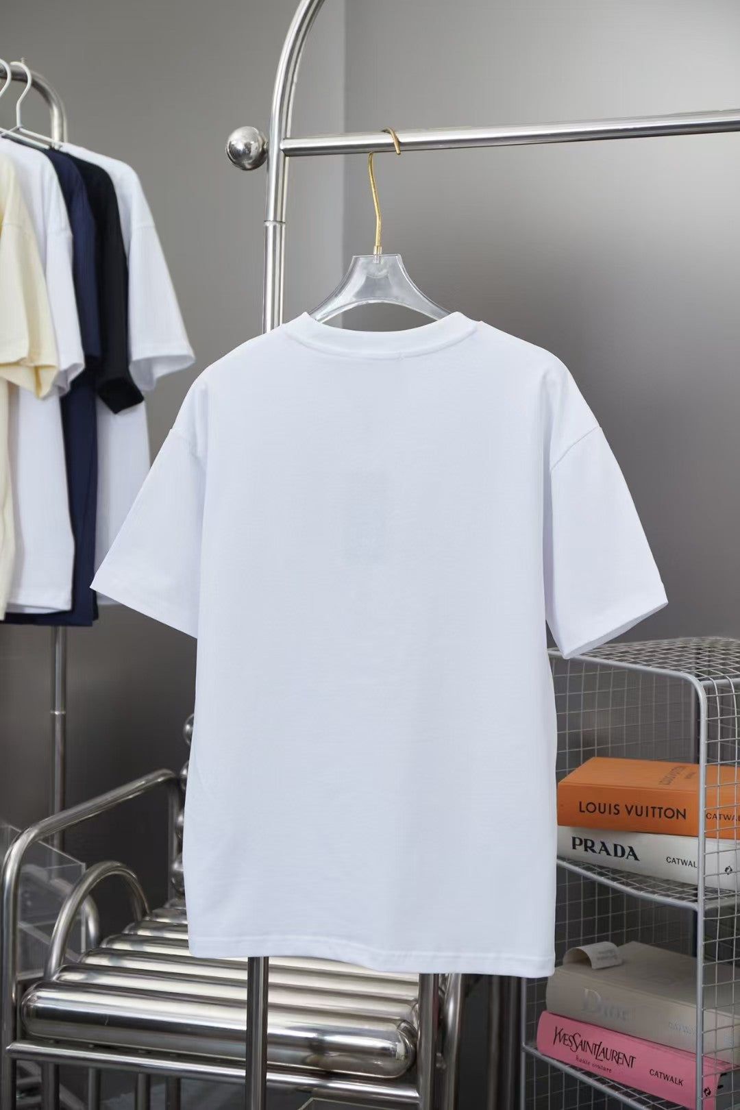 Early Spring New Micro Label Equestrian Knight Printed Short Sleeve