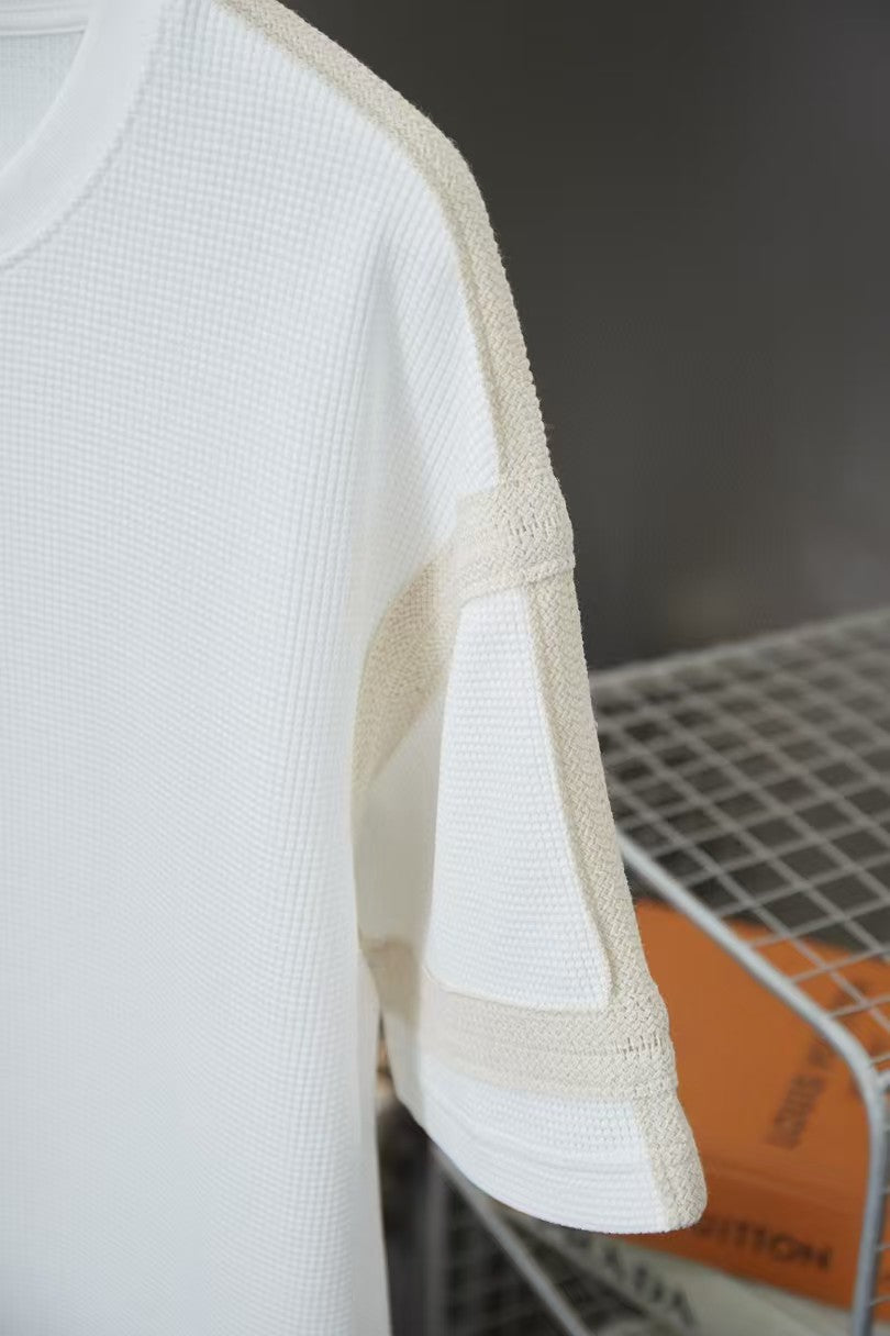 Early spring new classic woven short sleeved shirt