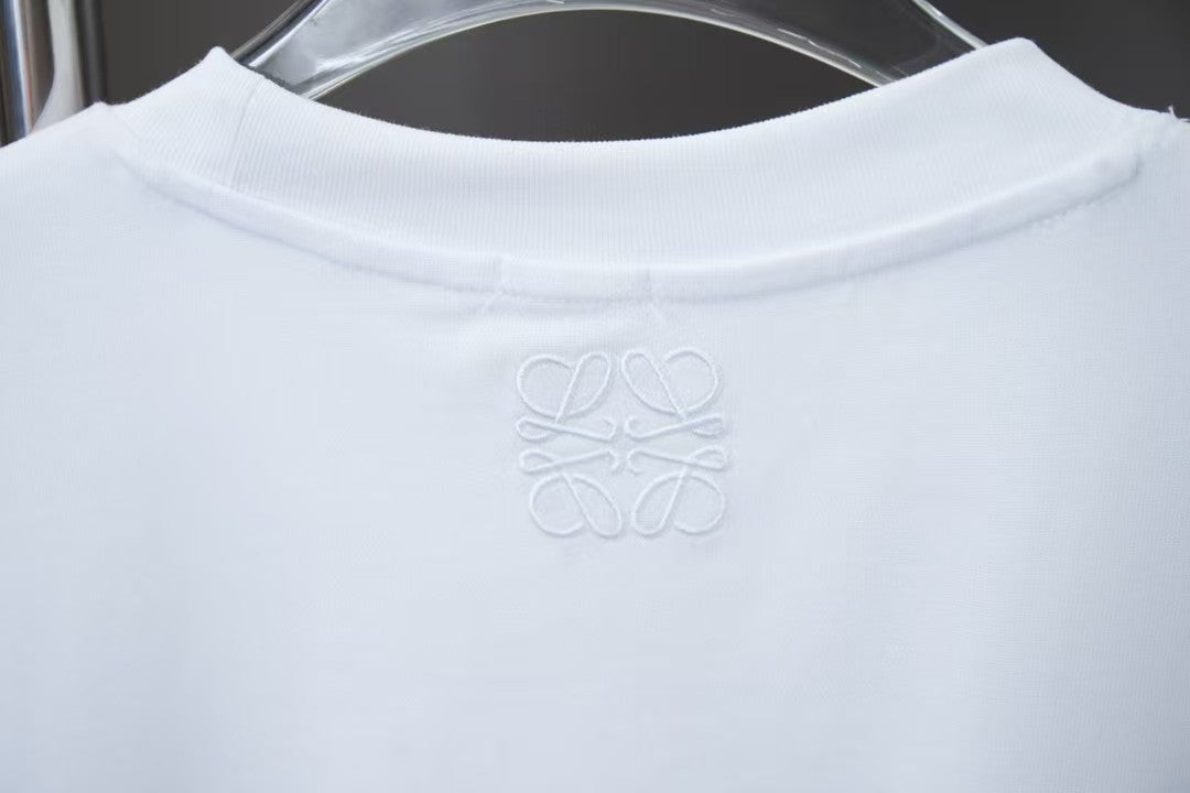 Early Spring New Moon Rabbit Embroidered Short Sleeve