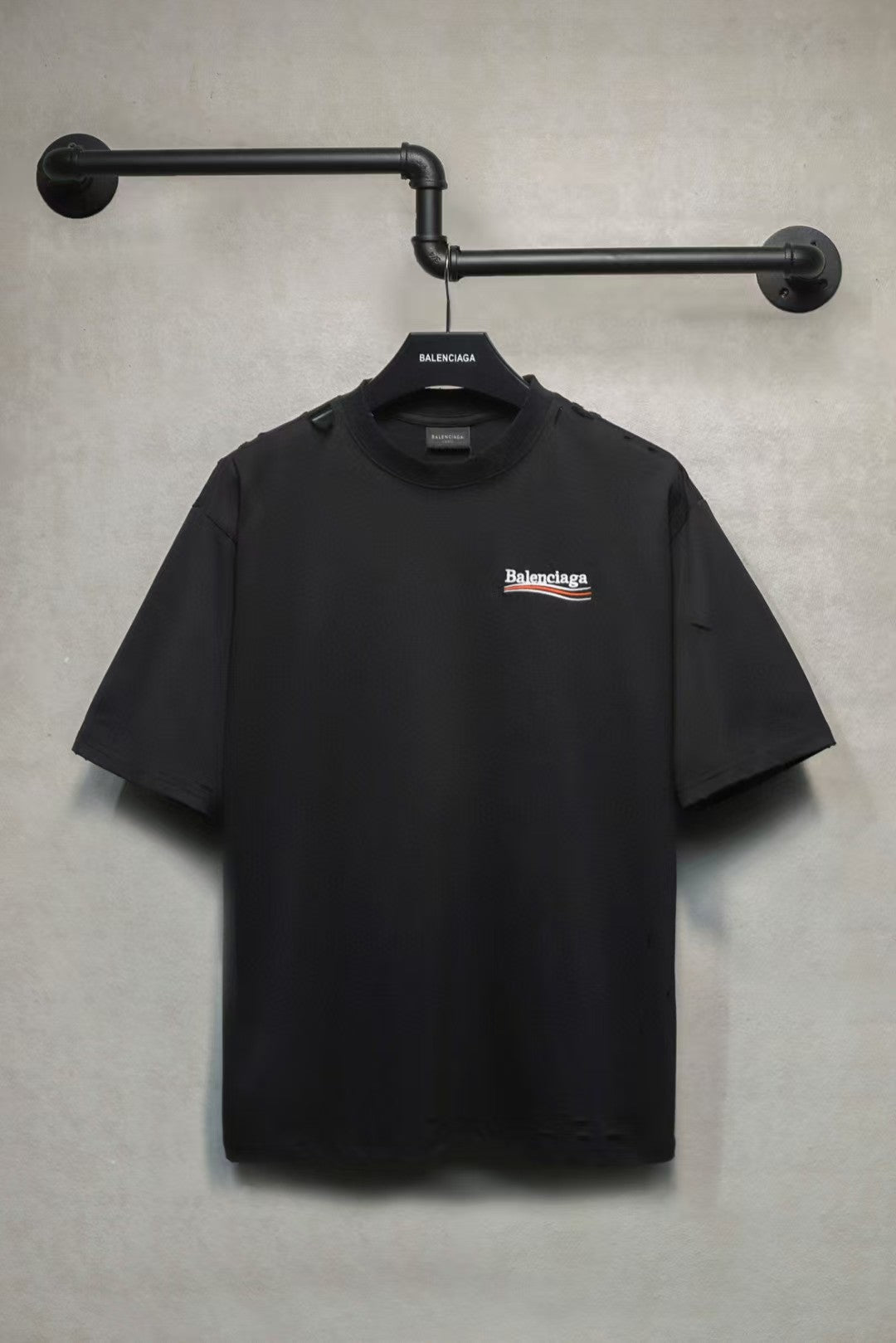 Embroidered T-shirt with holes
