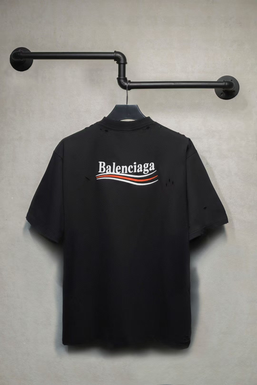 Embroidered T-shirt with holes