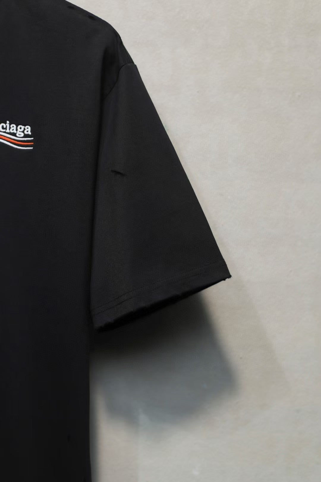 Embroidered T-shirt with holes