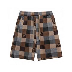 New Knitted Checkered Jacquard Shorts