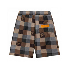New Knitted Checkered Jacquard Shorts