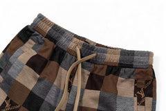 New Knitted Checkered Jacquard Shorts