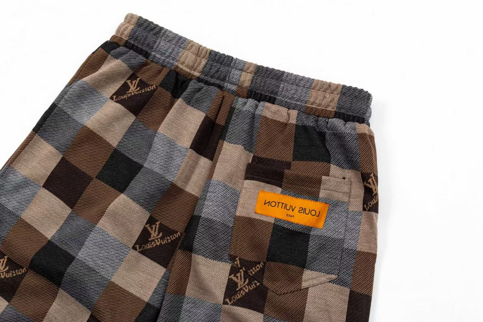 New Knitted Checkered Jacquard Shorts