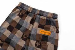 New Knitted Checkered Jacquard Shorts
