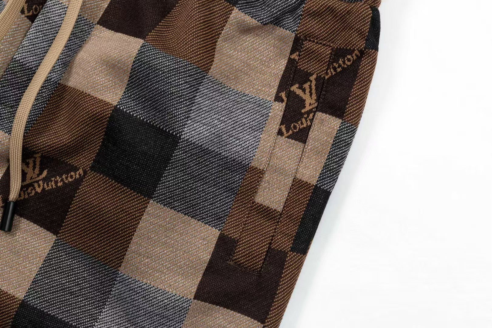 New Knitted Checkered Jacquard Shorts