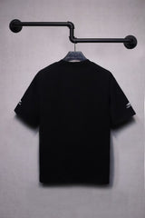 Small logo letter embroidered short sleeved T-shirt