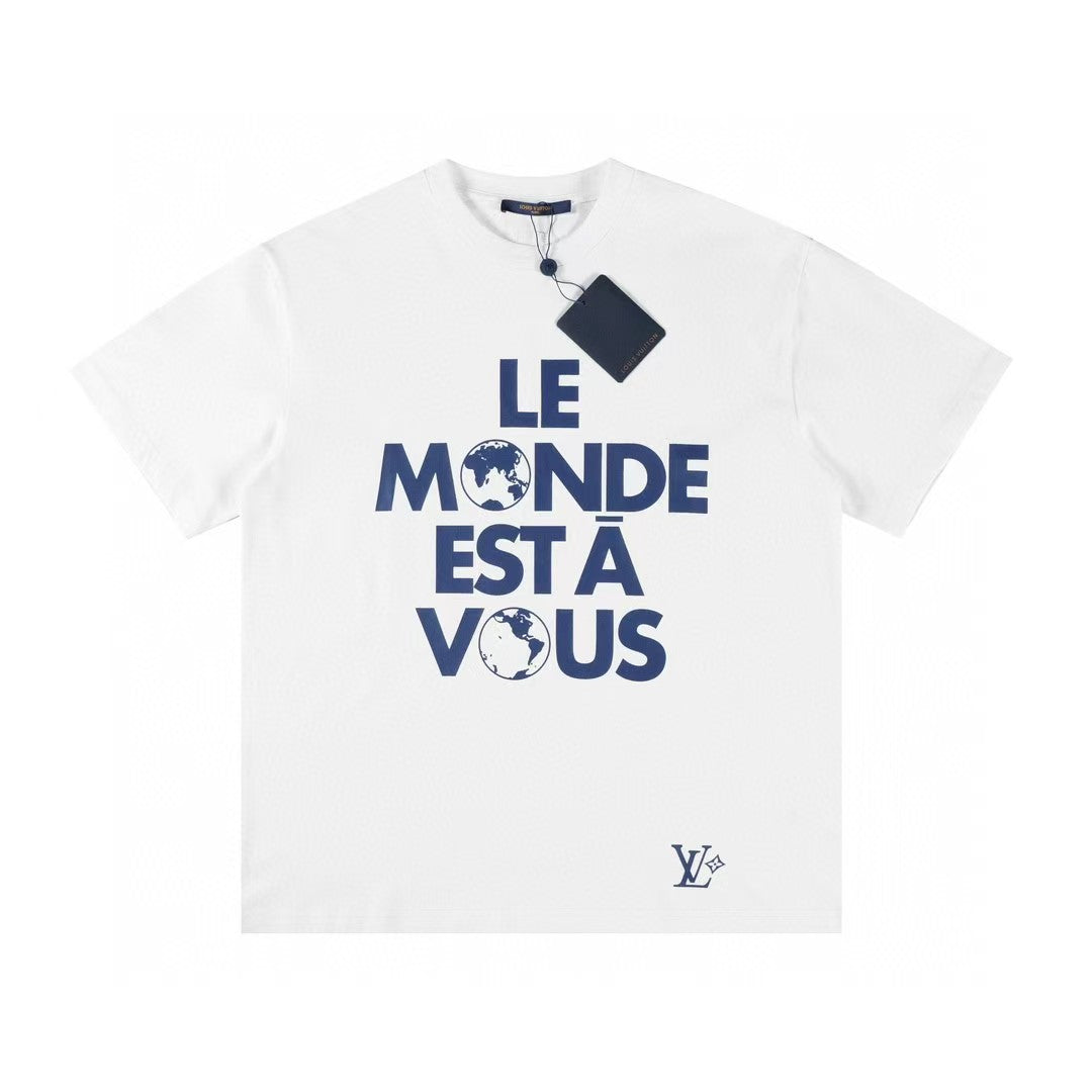 25 Early Spring Printed Back Mirror Short sleeved T-shirt