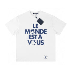 25 Early Spring Printed Back Mirror Short sleeved T-shirt