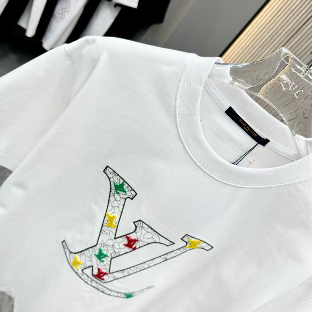 25 Spring/Summer New Round Neck Embroidered T-shirt