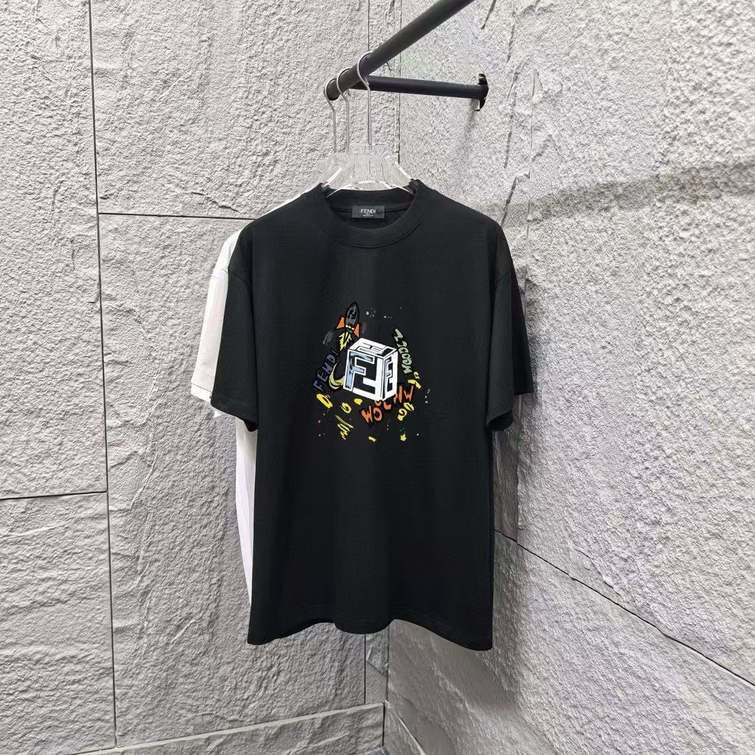 2025 Spring/Summer New Rocket Letter Pattern Printed T-shirt