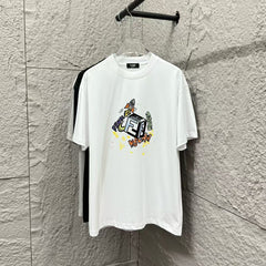 2025 Spring/Summer New Rocket Letter Pattern Printed T-shirt