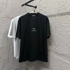 25 Spring/Summer New Style Embroidered Personalized Letter Logo with Back Printed T-shirt