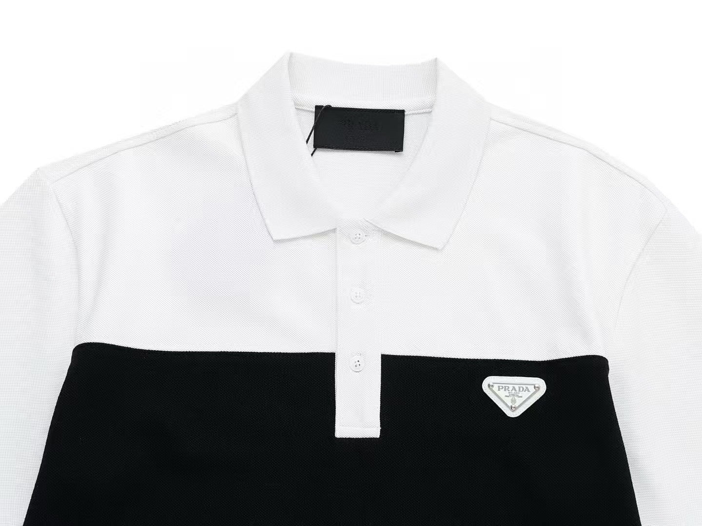 Collar triangle logo letter polo shirt