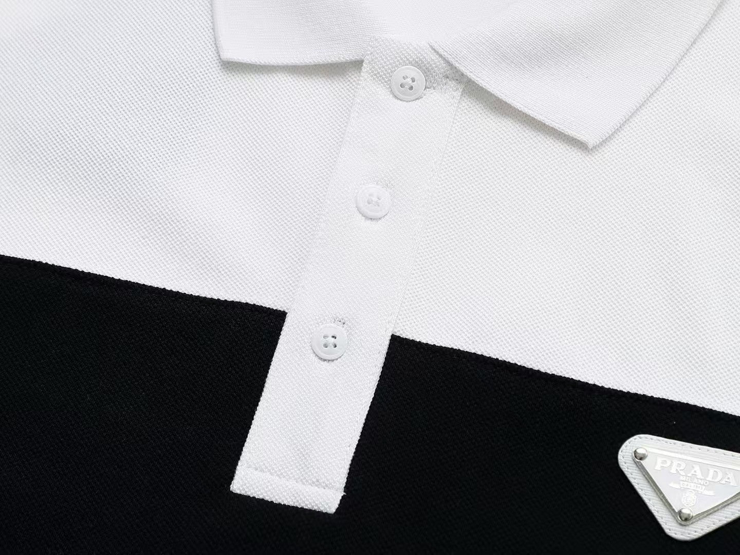 Collar triangle logo letter polo shirt