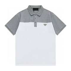 Collar triangle logo letter polo shirt