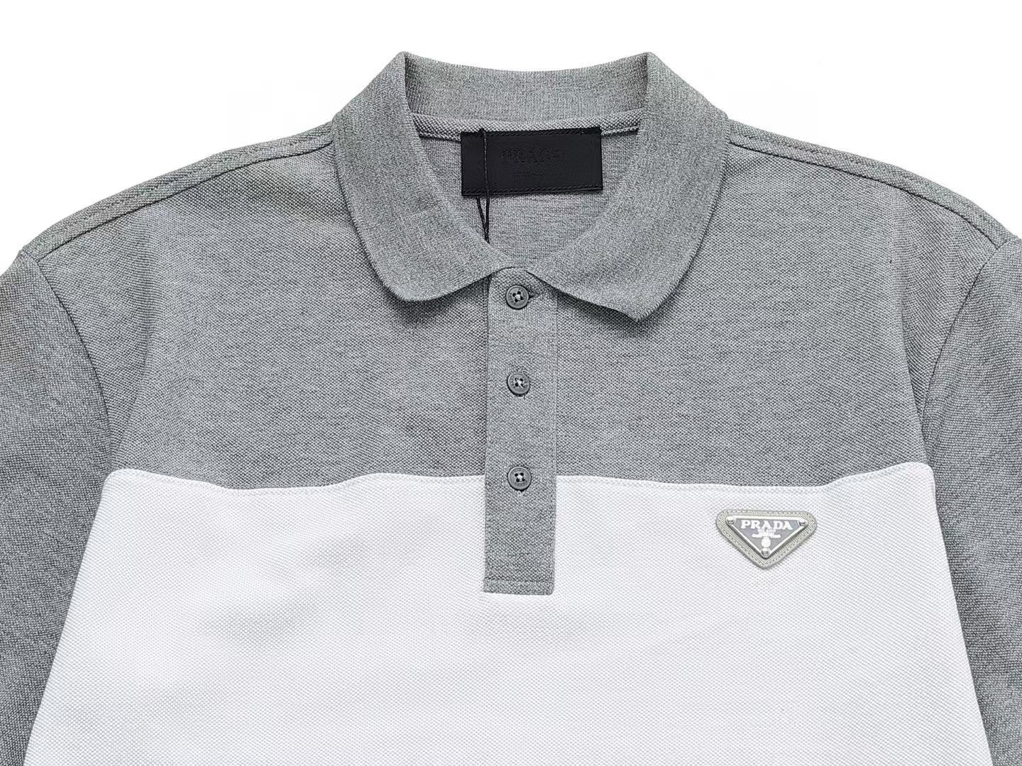 Collar triangle logo letter polo shirt