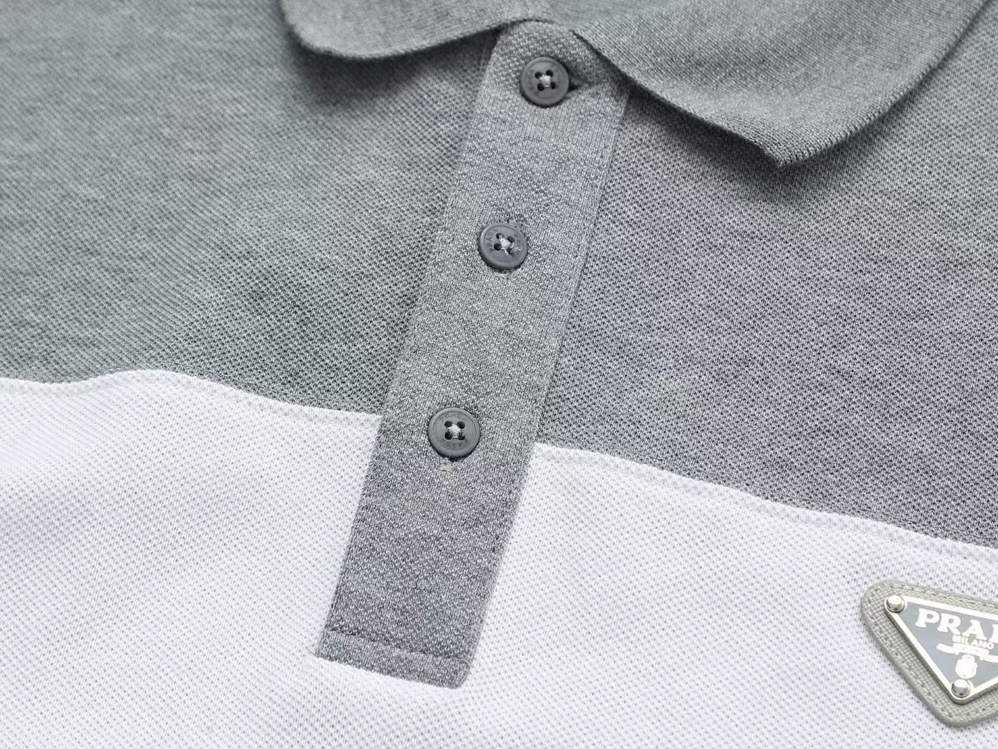 Collar triangle logo letter polo shirt
