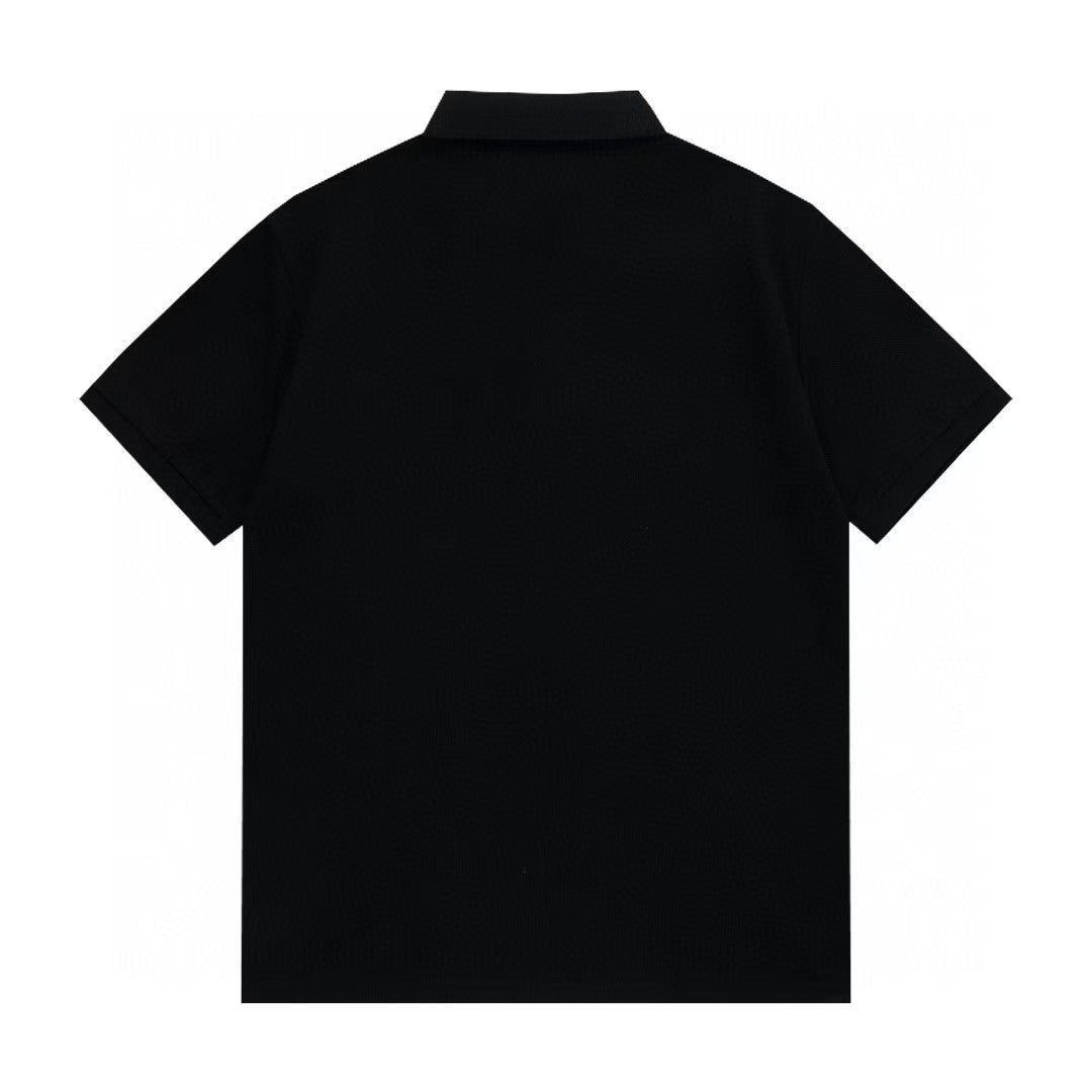 Collar triangle logo letter polo shirt