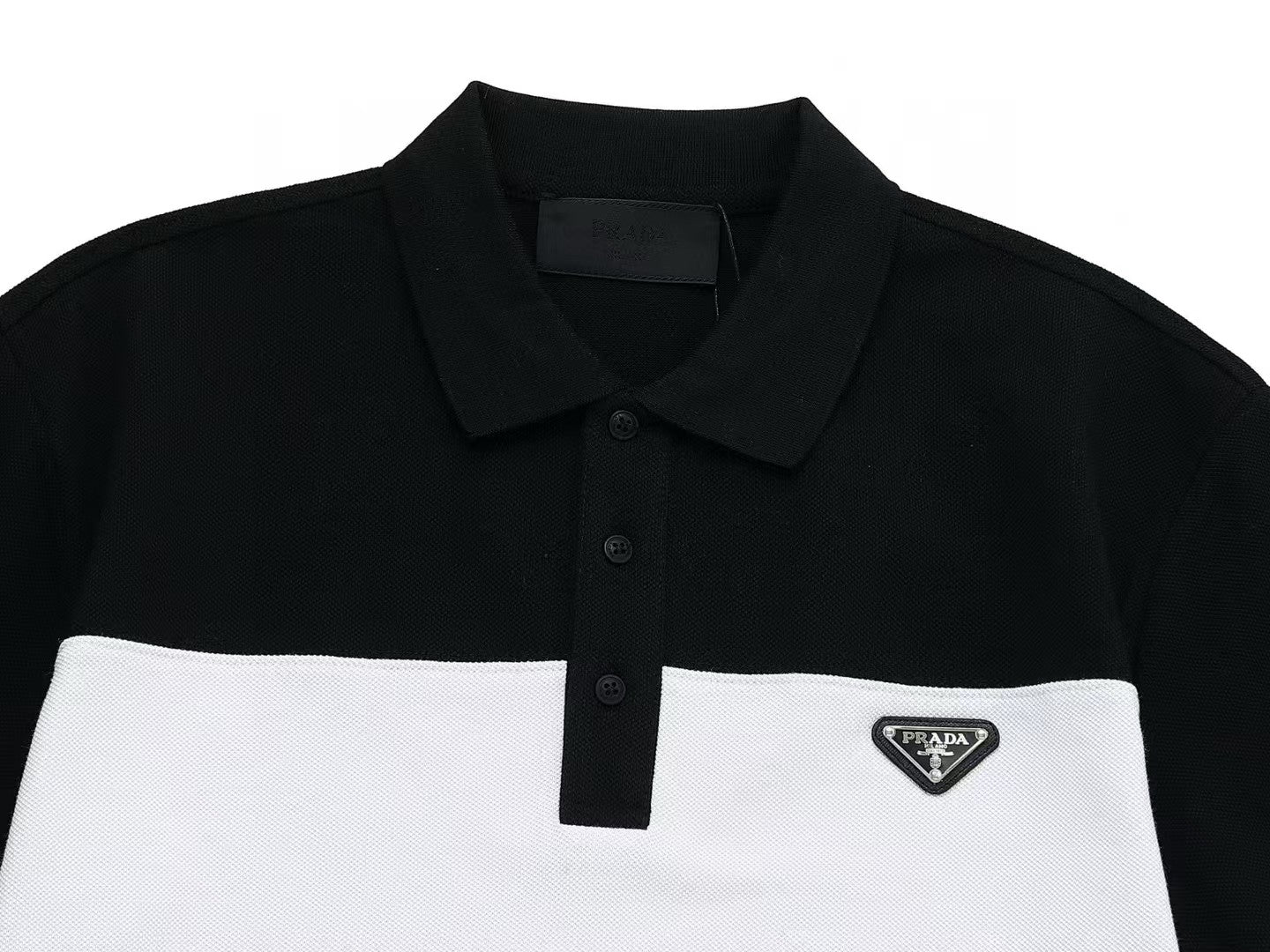 Collar triangle logo letter polo shirt