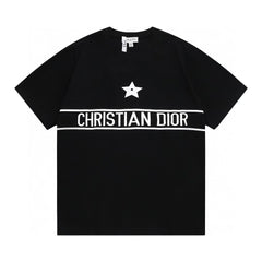 Classic letter embroidered short sleeved T-shirt