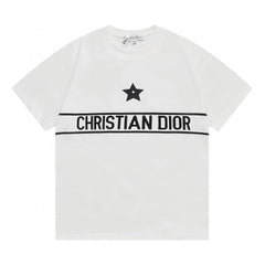 Classic letter embroidered short sleeved T-shirt
