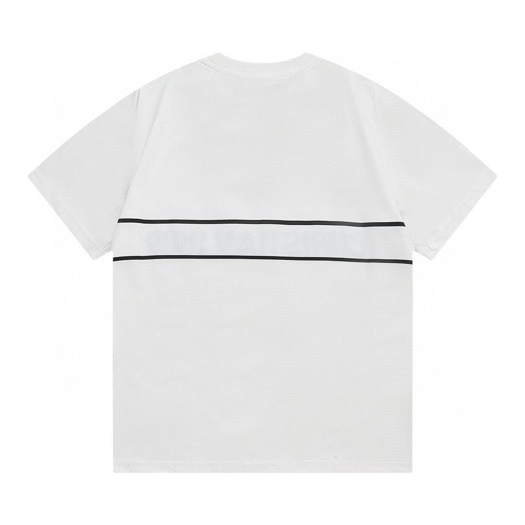 Classic letter embroidered short sleeved T-shirt
