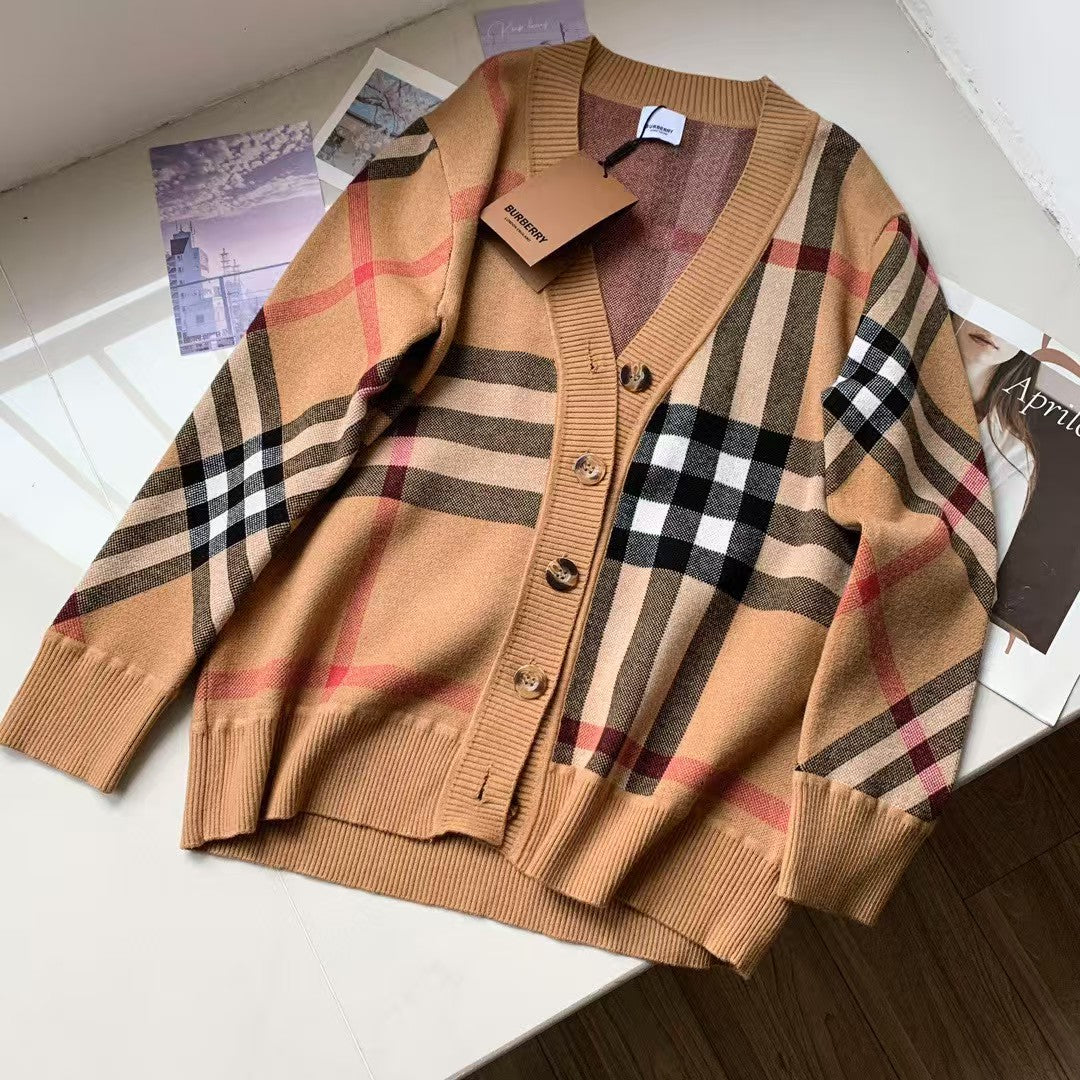 Classic Evergreen Plaid Starting Long Sleeve Sweater