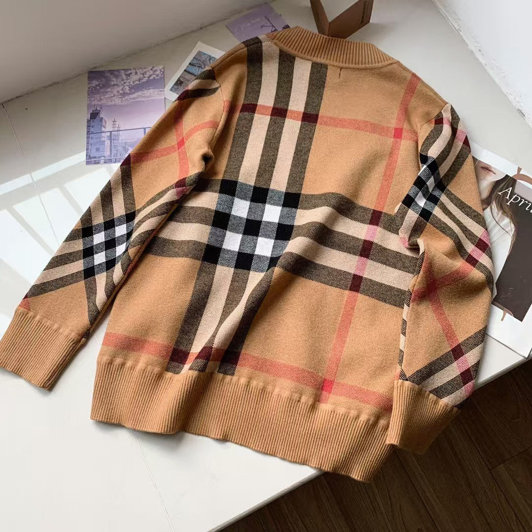Classic Evergreen Plaid Starting Long Sleeve Sweater