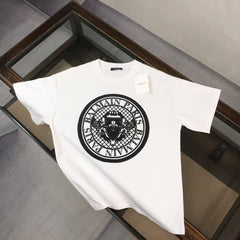 Printed letter round neck short sleeved T-shirt