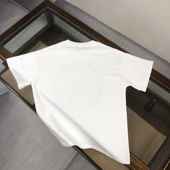 Printed letter round neck short sleeved T-shirt