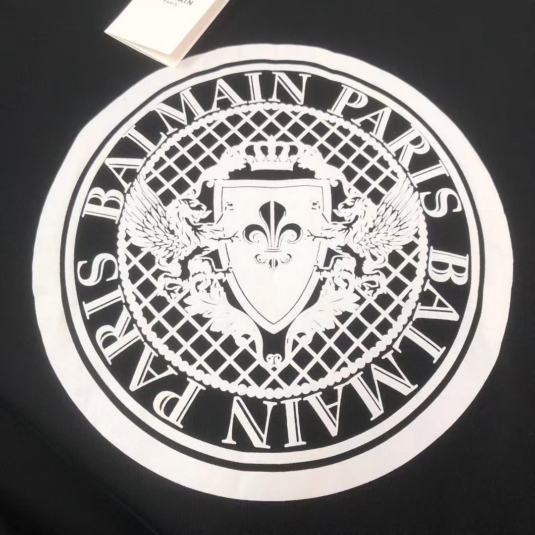 Printed letter round neck short sleeved T-shirt