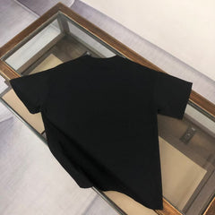 Printed letter round neck short sleeved T-shirt