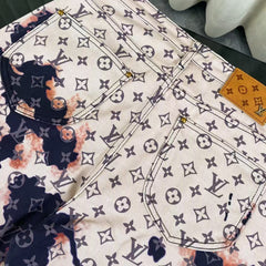 Flame presbyopia full print couple casual straight leg jeans