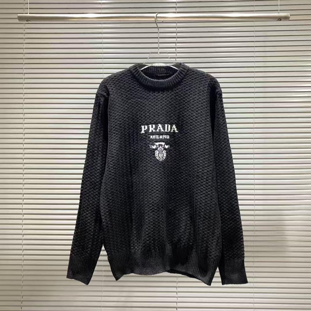 Standard jacquard Fried Dough Twists round neck sweater